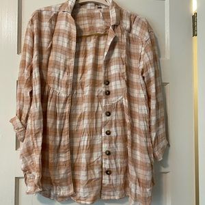 Xs plaid free people top
